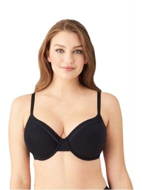 Wacoal Perfect Primer Underwire T-Shirt Bra Black 34DDD EUC
